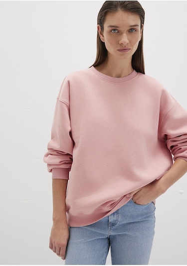 Mavi - Bisiklet Yaka Pembe Basic Sweatshirt 1610198-91003 Pembe