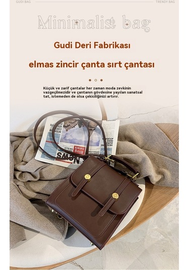 Retro Kadın Üç Taşımalı Sırt Çantası-kahverengi001 Kahve - Taba