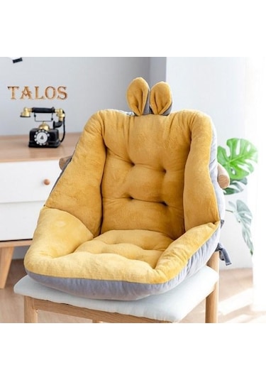 Yeşil Karikatür Kısa Peluş Koltuk Minderi Aşınmaya Dayanıklı Ultra Kalın Süper Yumuşak Doldurulmuş Oturma Minderi Sandalye Yastık Dekor