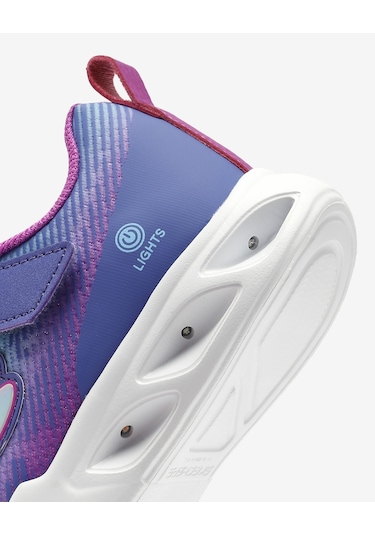 Skechers Flicker Flash - Light Takeover Büyük Kız Çocuk Mor Spor Ayakkabı 303704l Lvmt Mor