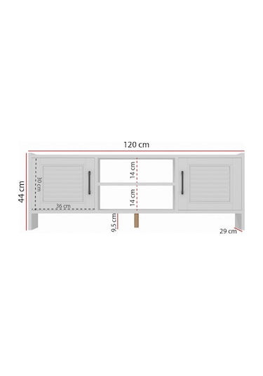 Molde Retro Tv Sehpası Mdf Membran Kapaklı Raflı Tv Ünitesi Televizyon Sehpası Beyaz