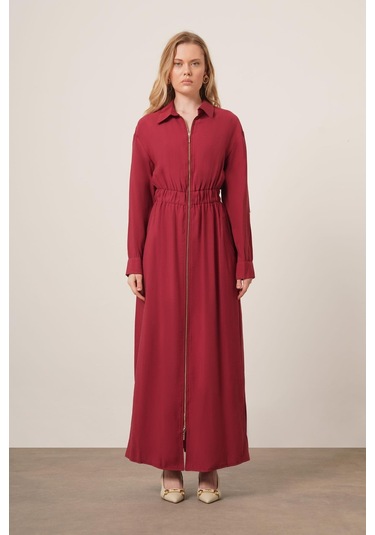 Ftz Women Kadın Modal Elbise Bordo 31033 Bordo