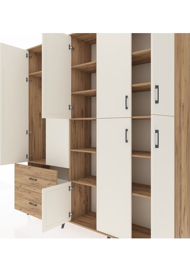 Hyperion Dolap 12 Raflı 2 Çekmeceli Tek Askılı 220x44x243 Çam-aytaşı/çam Aytası/atlas Çam Hyperion Dolap 12 Raflı 2 Çekmeceli Tek Askılı 220x44x243 Çam-aytaşı/çam Aytası/atlas Çam