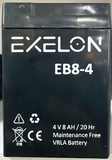 Exelon 4 Volt 8 Amper Akü Ölçüler 70 48 101 Mm 690 Gram