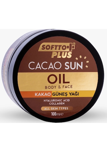 Softto Plus Kakao Cacao Sun Bronzlaştırıcı Güneş Yağı 100 ML