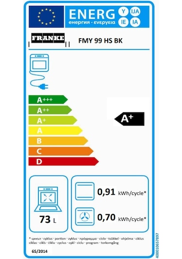 Franke Mythos FMY 99 HS BK 73 LT Ankastre Fırın