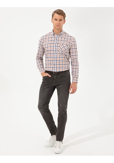 Pierre Cardin Erkek Turuncu Gömlek Desenli 50249749-vr051 Turuncu