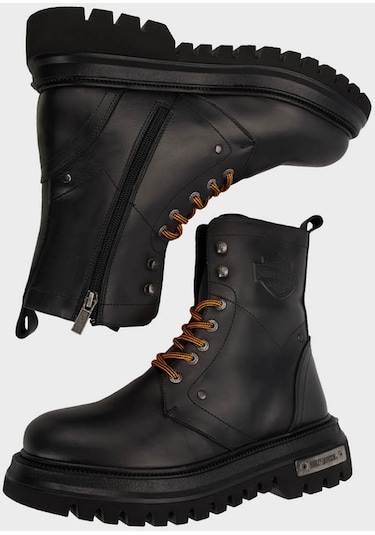 Harley Davidson Erkek Bot 021m100570 Black Deri