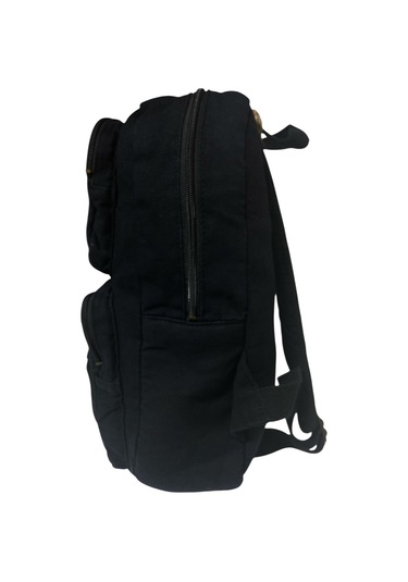 Kaliteli Tek Bölmeli Vintage Disayn Günlük Sırt Gezi Okul Seyahat Çantası Jannie Bag 27 Cm X 40 Cm Siyah