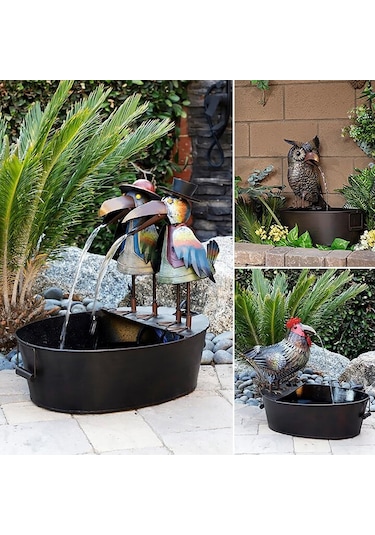 Geeksen Çeşme Avlu Sanat Dekorasyonu Su Akacak Özel Kalıp Reçine El Sanatları Yeni Ağaçkakan Açıldı