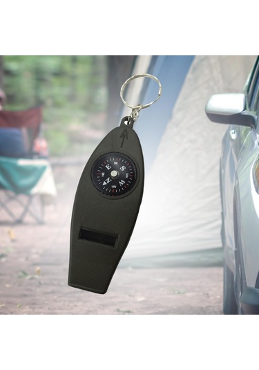 Suntek Düdük Termometre Combo Survival Taşınabilir Siyah