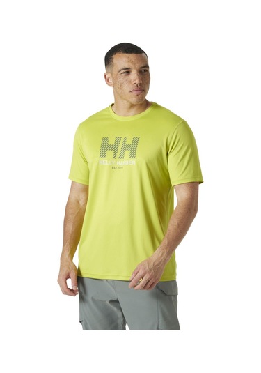 Helly Hansen Erkek Hh Tech Graphıc T-shırt 2.0 Hha.49574 Hha.410 Yeşil