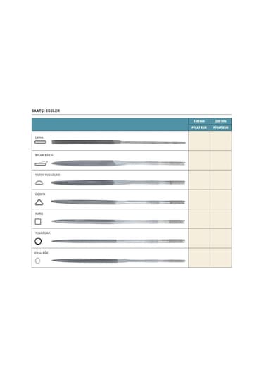 Fett Tome 200mm Saplı Saatçi Yarım Yuvarlak Eğe