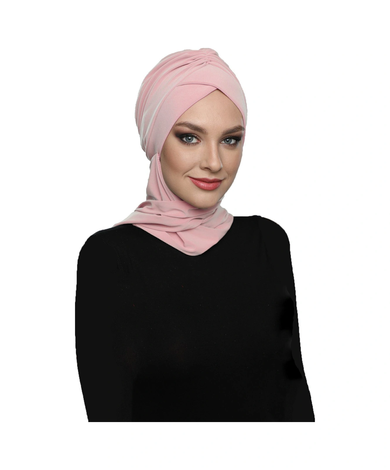 Kardelen Atkılı Astarlı Pudra Hazır Türban Tesettür Havuz Ve Dış Bone Pudra