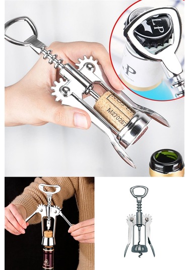 Profesyonel Pratik Çelik Tirbuşon Mantar Kapak Açacağı Diğer