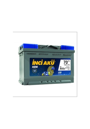 İnci Agm Leo 12 V 70 Ah 760CCA Start-Stop Akü
