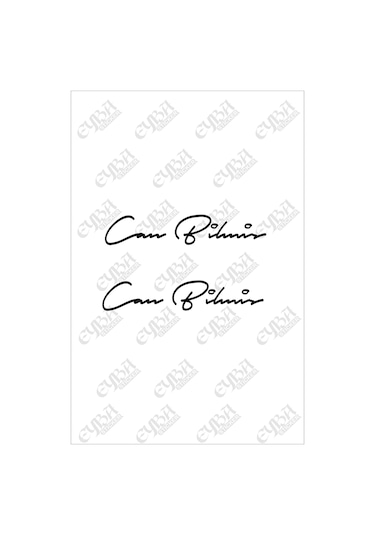 Size Özel Isim Imzası 2 Adet Ad Soyad Imza Etiket- 20x4cm Dir