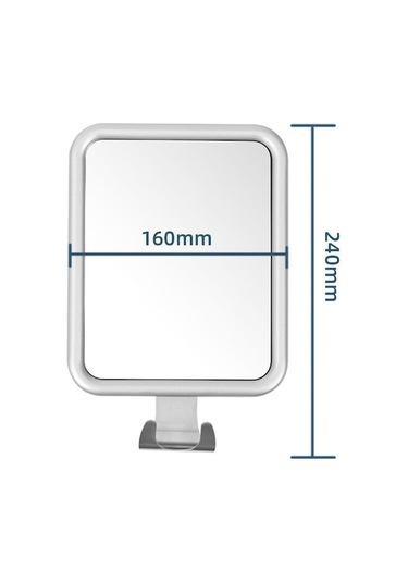 Novahub Quadrate Banyo Sissiz Ayna Duş Tıraş Aynası Vantuz İle Tuvalet Duvara Montaj Anti Sis Makyaj Aynası Banyo Aksesuarları Diğer Diğer