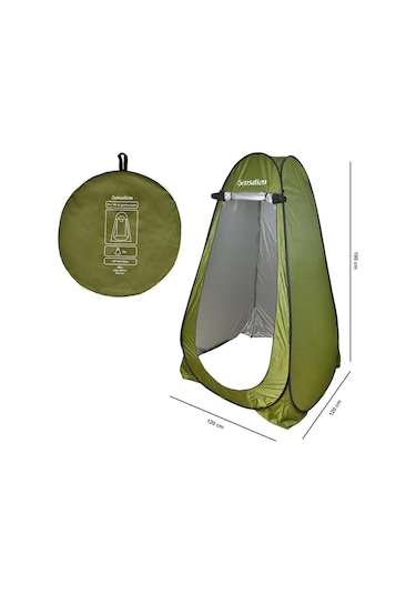 Sensation Duş Wc Giyinme Kamp Alanı Çadırı Otomatik Açılır Yeşil