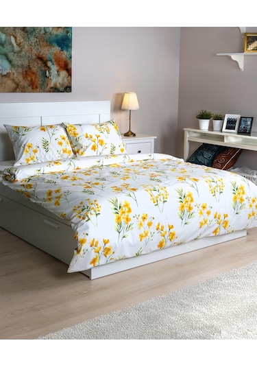 Cotton Collection Tek Kişilik Nevresim Seti Daisy Renkli