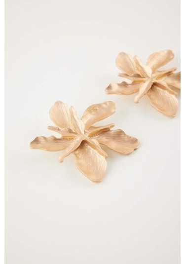 Defacto Kadın Çiçek Motifli Mat Gold Küpe E1290axnsgd1 Diğer