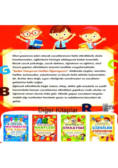 Harfleri Öğreniyorum Sesleri Tanıyorum Okul Öncesi Eğitim Kitap