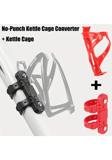 Dashanshop 2 Adet Delme Gerektirmeyen Bisiklet Matarası Kafesi + Kulp, Beyaz, Uzun Mesafe Bisiklet Aksesuarları Beyaz