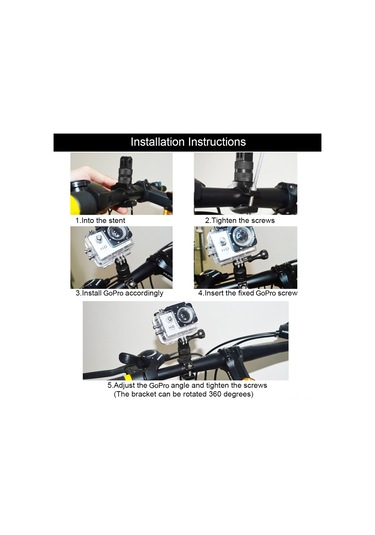 Lemestar Alüminyum Bisiklet Kamera Tutucu - 360 Döner, Sabit Somunlu, Gopro Hero/ınsta360/djı Uyumlu, Dağ Bisikleti Mekanizması