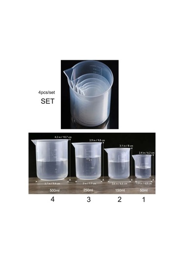 Plastik Şeffaf Ölçüm Fincan Laboratuvar Beher Dekantör Şişe Ağzı Şeffaf