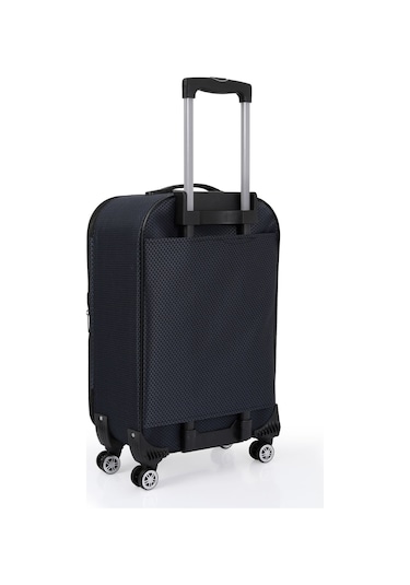 Oleets 8 Tekerli Su Geçirmez Kumaş Orta Boy Valiz Lacivert