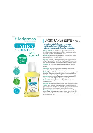 Fitoderman Lauradenti Ağız Bakım Suyu 300 ML