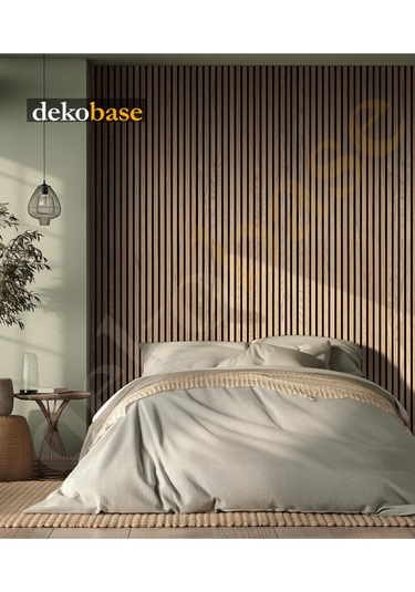 Meşe 2 Adet 40x270 Cm Yeni Nesil Akustik Ahşap Duvar Paneli