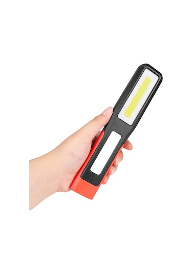 Led Işık Cob Manyetik Aydınlatma Şarj Edilebilir Kırmızı - Siyah