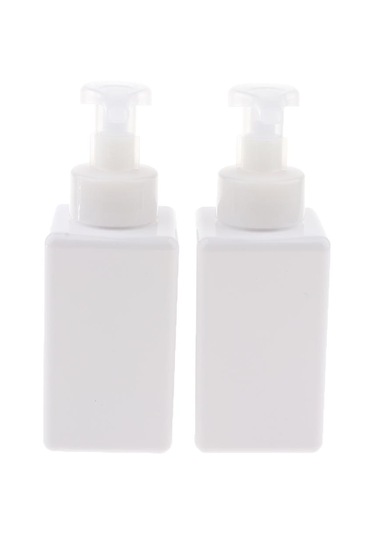 Suntek Sıvı Losyon Için Boş Plastik Kare Pompa Şişe Beyaz Beyaz