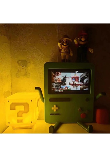 Led Mario Soru İşareti Ses Şarj Gece Lambası-sarı Sari