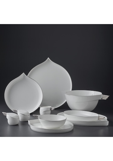 Jumbo Goddess Platin 61 Parça 12 Kişilik Yemek Takımı Platin