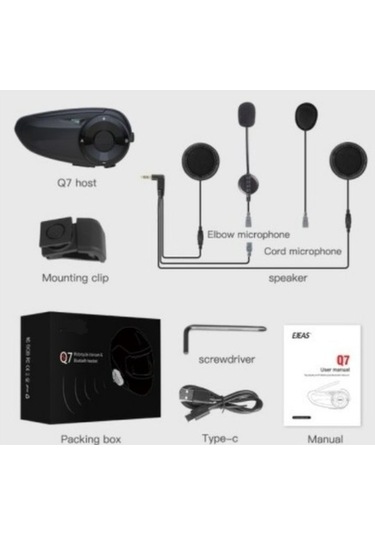 Motosiklet Suya Dayanıklı Mp3 ve Radyo Dinleme Bleetooth Intercom