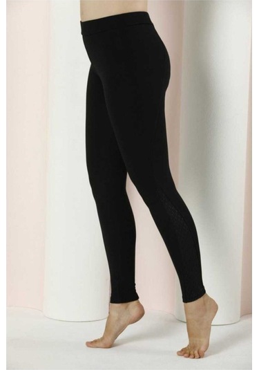 Kota Kadın Tayt Düz Siyah Smsiyah S/M Siyah