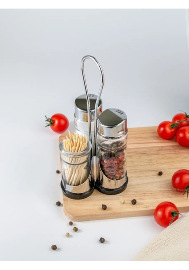 Nouvelle Diş Kürdanlı Kavanozlu Baharat Seti 210611870 Beyaz