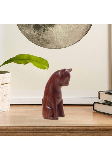 Suntek Magideal Ahşap Hayvan Heykeli Ofis Ev Dekor Için