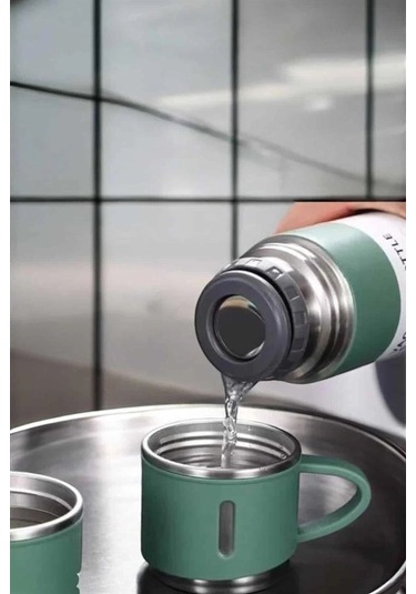 Bfs Paslanmaz Çelik 3 Lü Termos Seti Vakumlu Ve 8 Saat Isı Koruma Çok Renkli