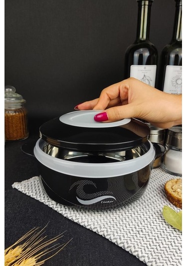 Digithome Ckr3149 Paslanmaz Çelik Hazneli Yemek Termosu 1000 ML Siyah