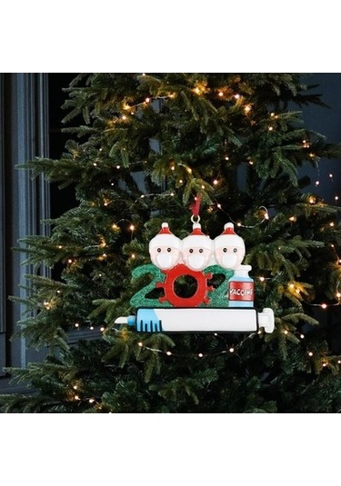 Lijinxu Reçine Noel Kolye Hatıra Hediyeleri Noel 3 Kafa Için