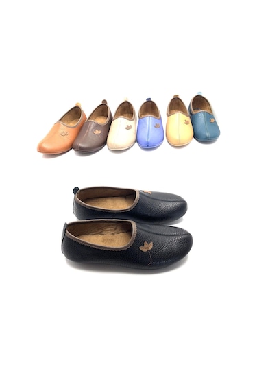 Umut Hakiki Deri Hac Umre Tavaf Patiği Ve Ev Ayakkabısı Siyah