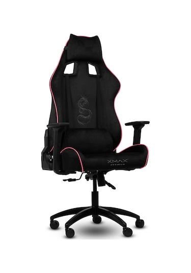 Rio Pus Balerion Terletmez Kadife Kumaş Siyah Gaming Oyuncu Koltuğu -4 Siyah