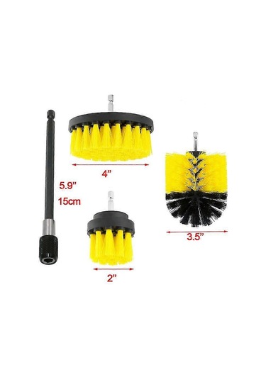 4 Parça Fırça Güçlü Ovma Fırçası Genişletilmiş Uzun Ek Parça Seti Çok Amaçlı Fırça Fırça Setleri