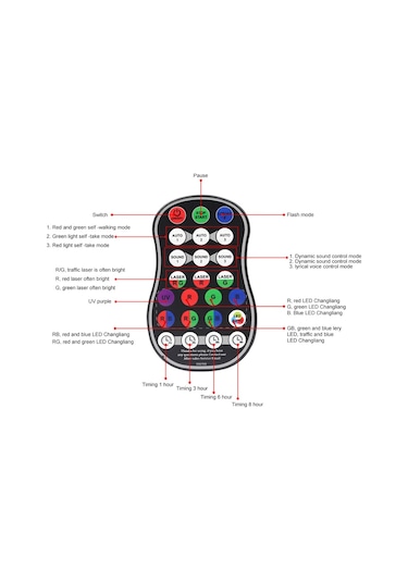 Cbtx R80 Mini Lazer Işığı Dekoratif Işık Sesle Etkinleşen Uzaktan Kumanda Atmosfer Lambası - Gümüş
