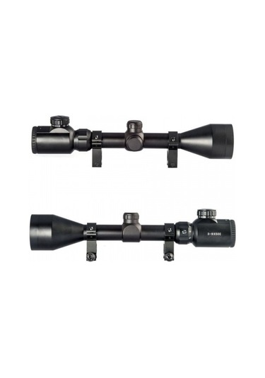 Nikula 3-9x50  Zoomlu Keskin Nişancı Dürbünü Kırmızı-Yeşil Işık Siyah