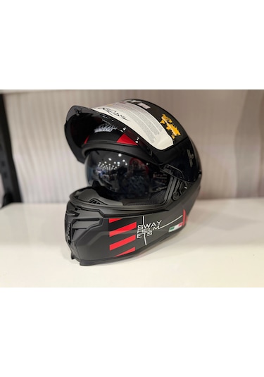 Sway Sw 867 Blade Full Face Kapalı Kask Kırmızı - Siyah