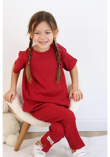 Miababy Paça Yırtıklı Takım Bordo